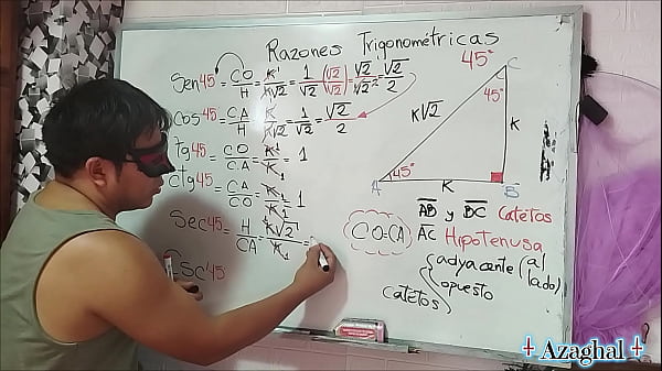 16 Ángulo Sexual en tu hipotenusa 45 grados
