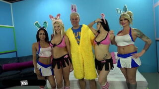 Dan’s Yellow Chicken Cock Hammers Edyn Blair’s Ass In Easter Orgy!