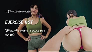 I helped my stepsister exercise, ending with sex and her pussy full of semen.